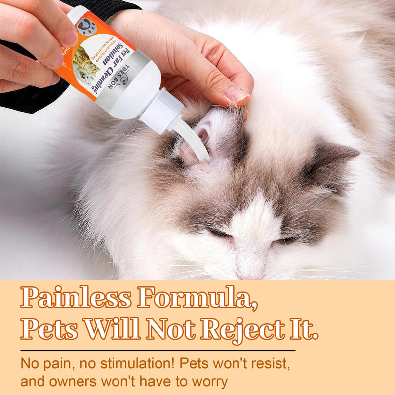 Ear Cleaner for Dogs and Cats, Ear Cleaner Solution for Dogs and Cats, Gently Remove Ears Wax & Debris