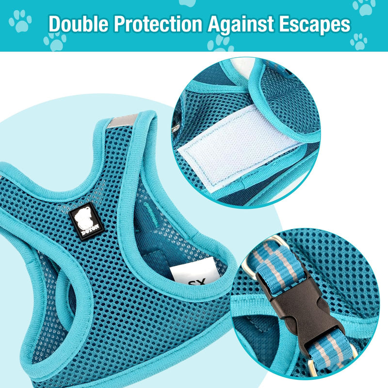 Cat Harness with Leash Escape-Proof, Adjustable Cat Harness Escape-Proof with Cat Leash 1.35 m, Soft Cat Harness for Cats, Small Dogs and Rabbits (XS) XS - BeesActive Australia