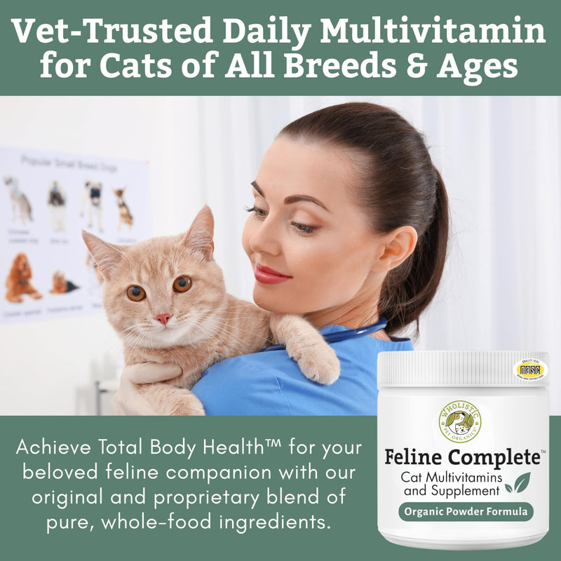Wholistic Pet Organics Canine Complete & Feline Complete - Dog Vitamins and Cat Vitamins for Immune System, Skin, Coat & Overall Health