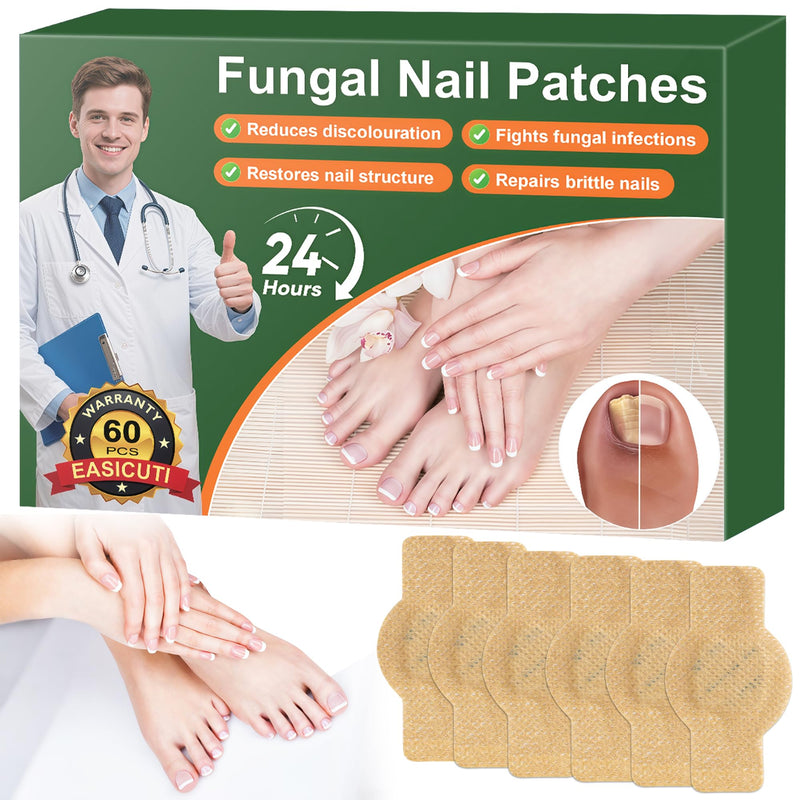 EASICUTI Fungal Nail Patches, 60 PCS Toenail Treatment Extra Strength, Overnight Nail Repair Sticks for Damaged Nails, Men and Women 60PCS