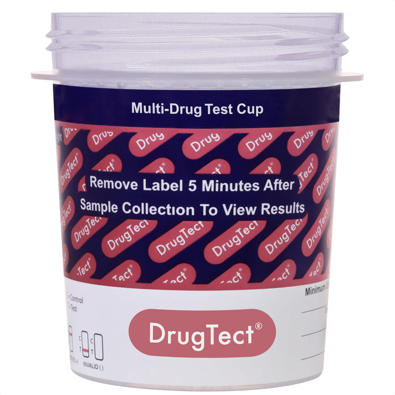 DrugTect Multi-Drug Test Cup | 1 Pack | 12 Panel CLIA Waived Marijuana Fentanyl Urine Drug Test Cup for AMP,BAR,BUP,BZO,COC,FYL,MDMA,MET,MOP|OPI,MTD,OXY,THC (1)