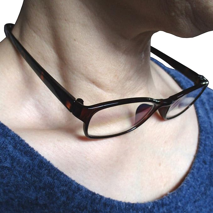[CACALU] Reading glasses that hang around the neck, Square, Stylish, Senior glasses, Lightweight, TR90 material, Blue light cut, Anti-fog coat, Lenses -  Australia