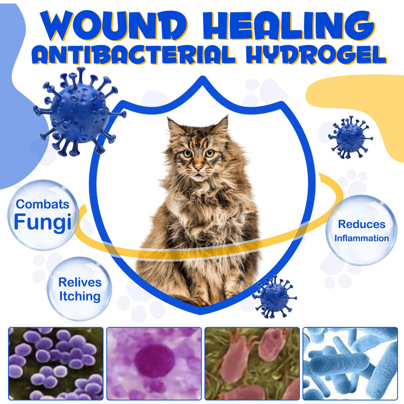 Cat Wound Care Spray - Wound Healing Aid Treatment for Cats Helps with Skin Repair for Wounds, Cats Irritated Skin & Itchy Skin Relief | Cats Supplement | Gentle Wound Care Spray - 3.38 Fl.oz / 100ml 3.38 fl oz - PawsPlanet Australia