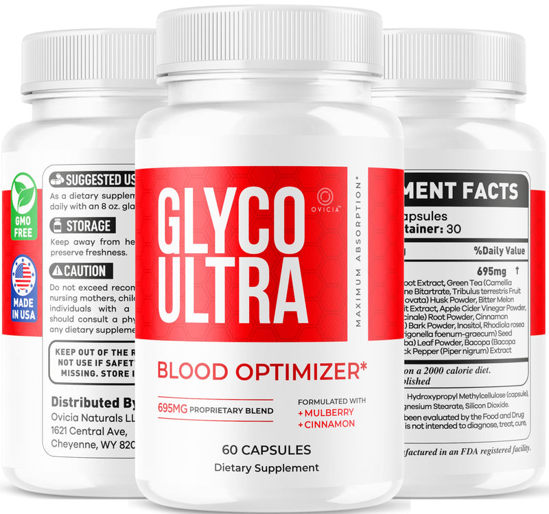 (3 Pack) Glyco Ultra - Glyco Ultra Optimizer Capsules, GlycoUltra Support Advanced Formula Premium Pills Maximum Strength All Natural Vitamins for Overall Health & Wellness, 180 Capsules for 3 Months