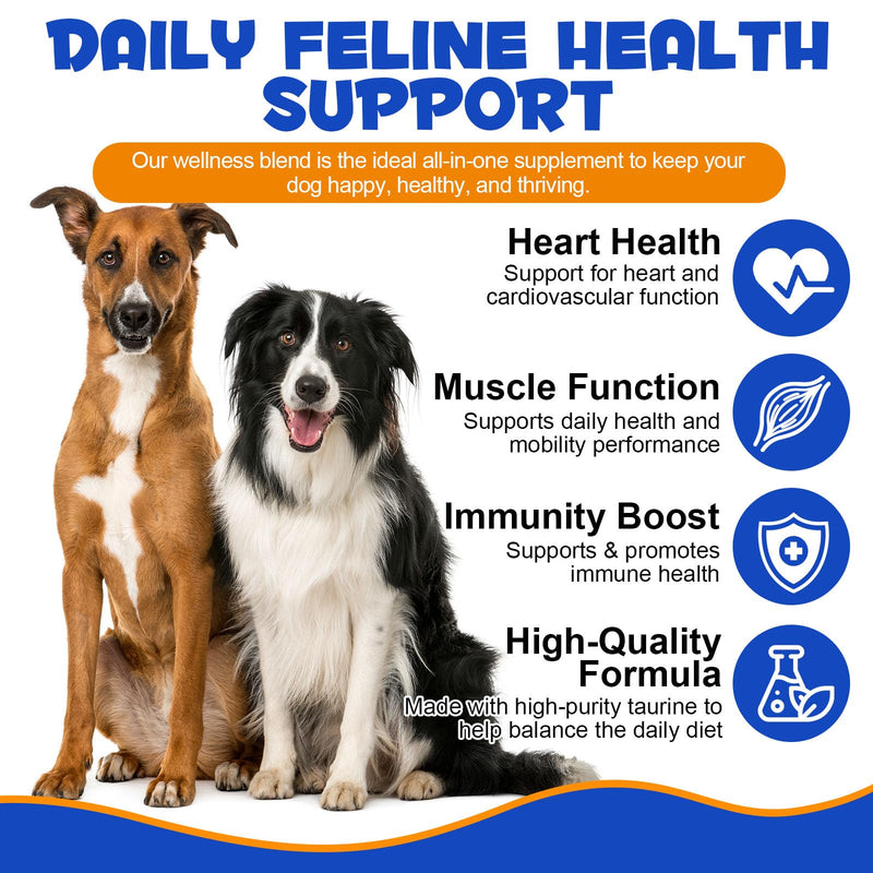 Taurine for Dogs – Daily Nutritional Supplement to Help Support Heart, Muscle & Overall Vitality – High-Purity & Easy-to-Mix, Additive-Free Formula for Puppies, Adult & Senior Dogs, 200g