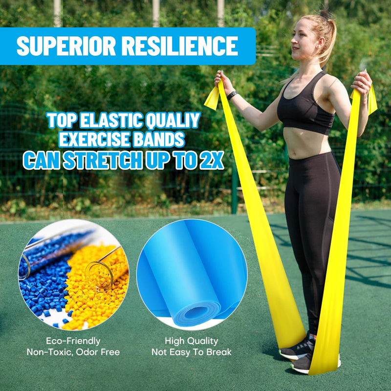 Resistance Bands, Professional Exercise Bands, Physical Therapy Bands for Strength Training, Yoga, Pilates, Stretching, Recovery, Stretch Elastic Band for Working Out, Workout Bands for Home Gym - BeesActive Australia