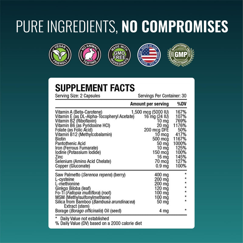 Approved Science Hairprin - Promote Hair Regrowth and Help Boost Scalp Circulation - 60 Vegan Friendly Capsules - 1 Bottle Supply 60 Count (Pack of 1)