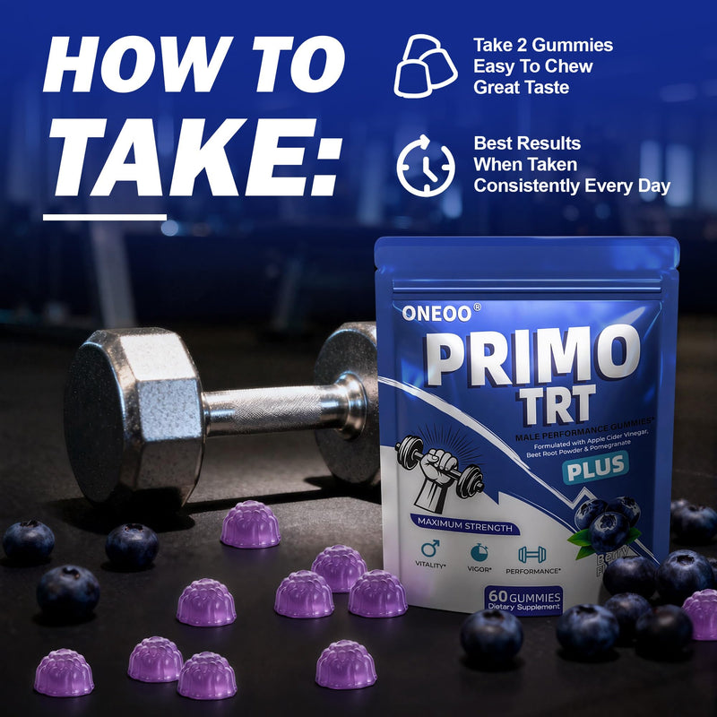 Primo TRT Gummies, Official Primo TRT Gummies for Men, Maximum Strength Energy Support, Primo TRT Male Performance Gummy with Advanced Formula Support Overall Health & Wellness