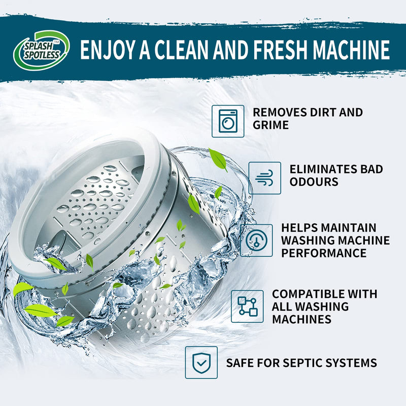 Washing Machine Cleaner Deep Cleaning for HE Top Load Washers and Front Load, 24 Tablets. Lemon - BeesActive Australia