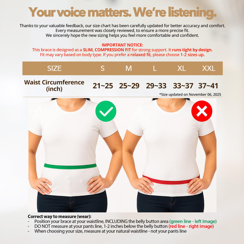 Slim Fit Lower Back Brace – Ultra-Thin Ergonomic H-Shaped Resin Support, Seamless Design for Strong & Comfortable Lumbar Support, Lightweight & Discreet Back Brace (Beige, X-Large) Beige