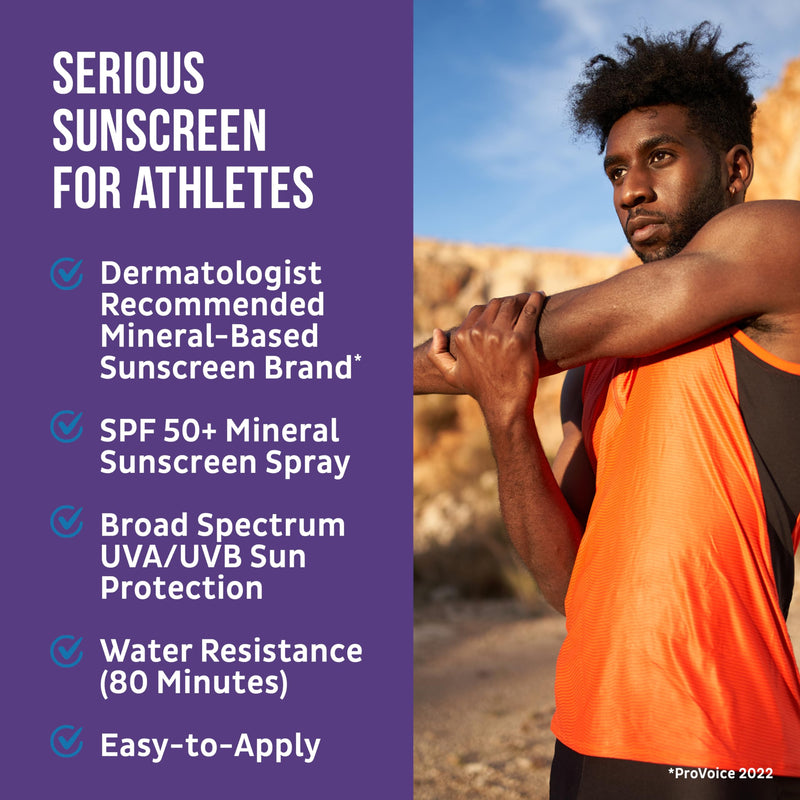 BLUE LIZARD Sport Mineral Sunscreen Spray SPF 50+, Dermatologist-Recommended Brand, Broad-Spectrum UVA/UVB Protection, Water-Resistant, Zinc Oxide Formula, Vegan, 5 fl oz SPF 50+ - BeesActive Australia