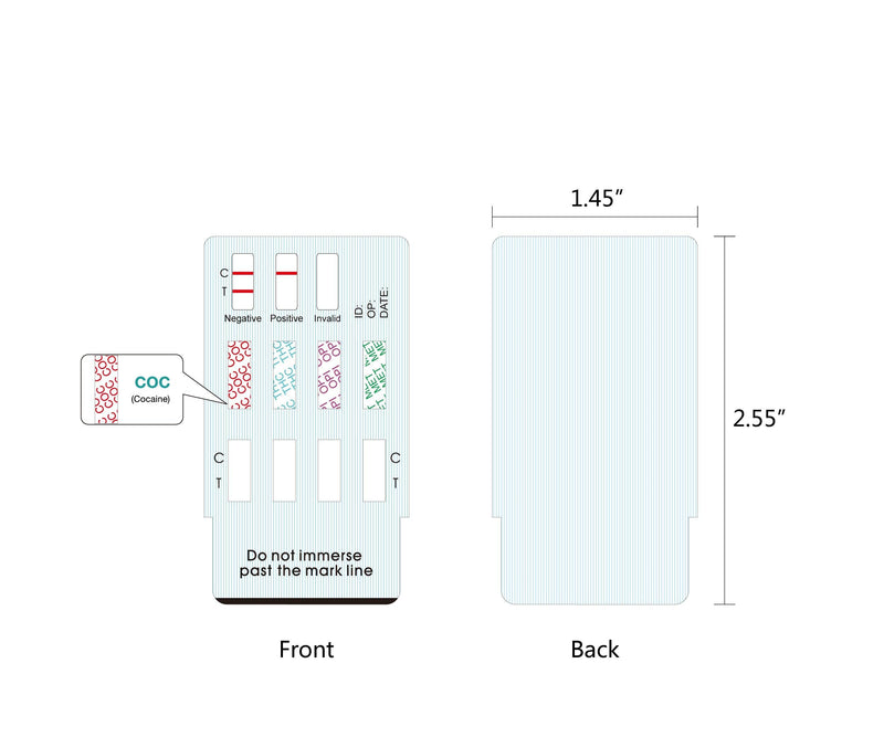 Easy@Home 10 Pack 4 Panel Instant Drug Test Kits - Testing Marijuana (THC), COC, OPI 2000,MET/mAMP - Urine Dip Drug Testing -#EDOAP-144 10 Count (Pack of 1)