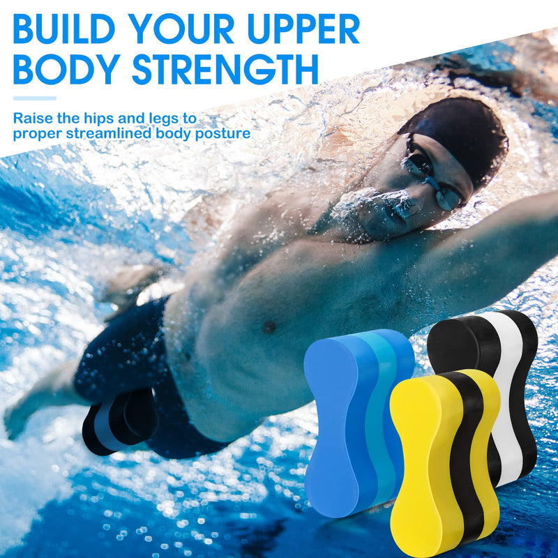 3Pcs 3 Layer Swimming Pull Buoy Unisex Swim Pool Training Aid EVA Swim Gear Pool Buoy Float Legs and Hips Support for Kids Adults Teens Beginners