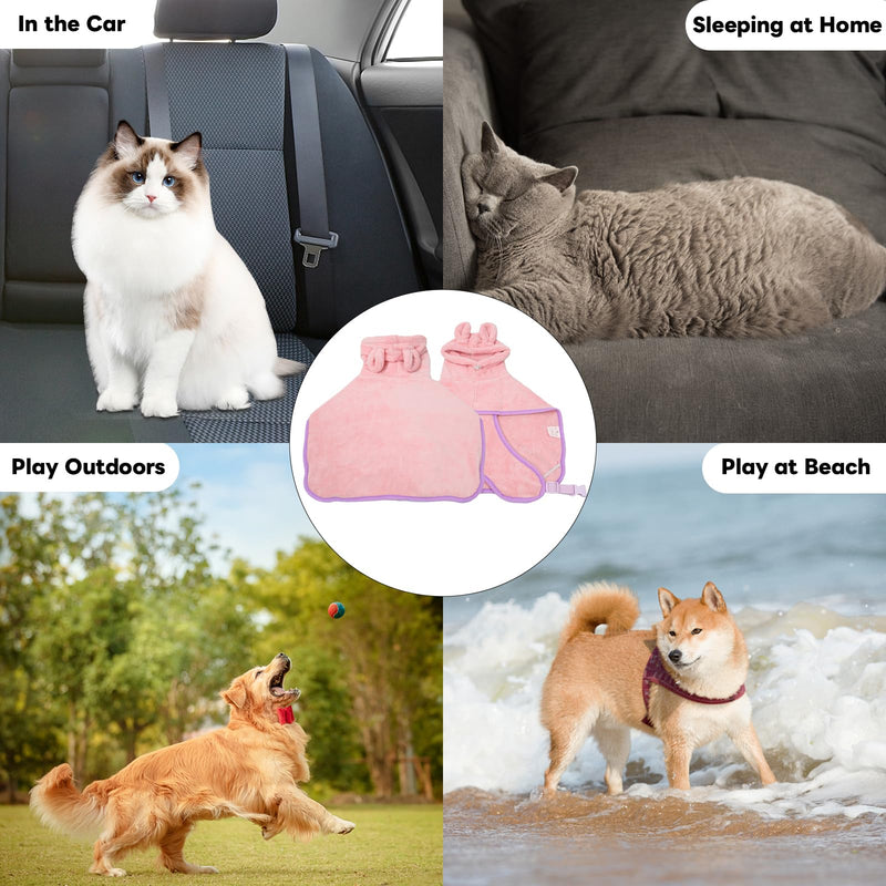WUFANC dog bathrobe, super absorbent, quick-drying, adjustable shrink straps ensures a comfortable fit of the dog bathrobe, for large, medium and small dogs (XL) XL 1.0 - BeesActive Australia