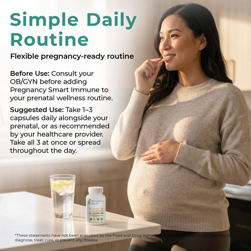 Immune and Respiratory Support – Vitamin C, Zinc, B6, D3 & Magnesium | OB/GYN Formulated, Pregnancy-Safe Immune Support, Easy-to-Take Vegetarian Capsules 60 Ct