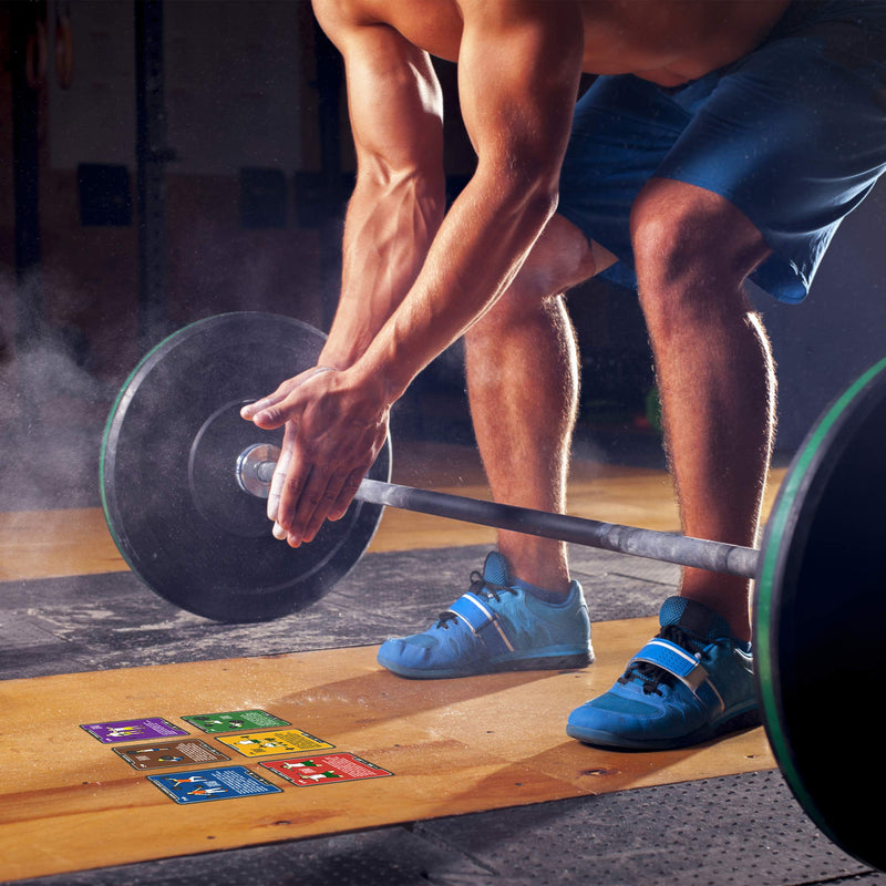 Stack 52 Barbell Exercise Cards. Weight Lifting Playing Card Game. Video Instructions Included. Bodybuilding, Strength Training, and Crossfit Workouts. Home Gym Fitness Program. (2019 Update) 2019 Update