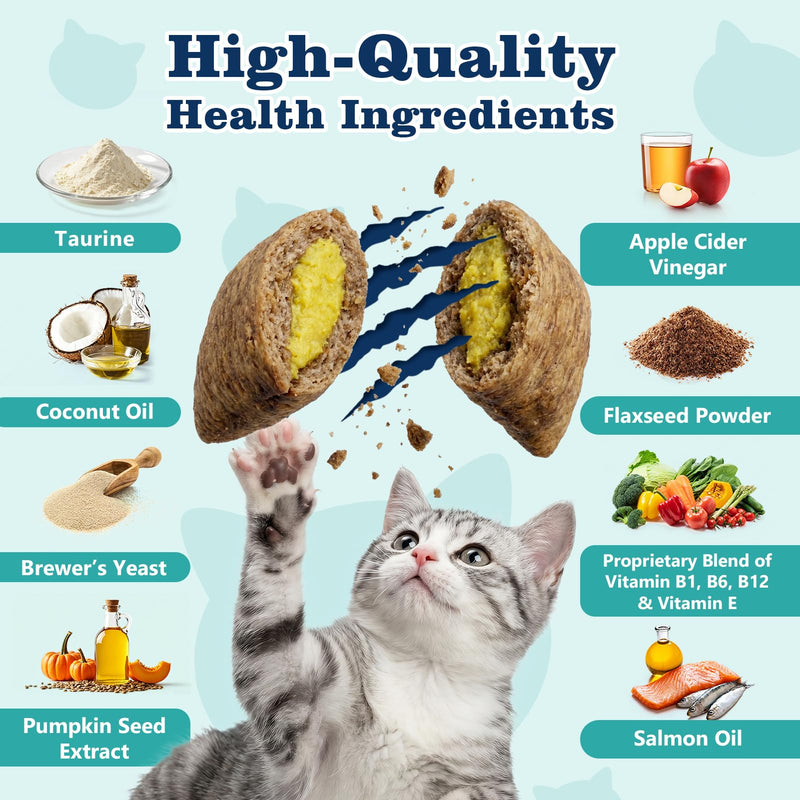 Flea Treatment for Cats 500 Treats Natural Flea and Tick Prevention Supplement for All Cats - Skin & Coat Care, Immune System Boot, Digestive Gut Health, Daily Oral Flea Supplement Chicken Flavor