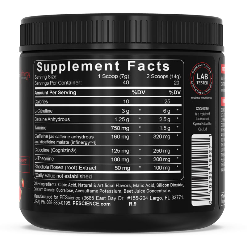 PEScience Prolific Pre Workout Powder for Men & Women with L-Citrulline, Nitric Oxide Booster, Energy Powder & Nootropic for Focus ‚Äì Preworkout Without Beta Alanine ‚Äì 40 Scoops, Melon Berry Twist