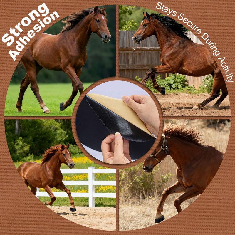 18 Pack Horse Hoof Tape, Strong Sticky Horse Hoof Wraps, Breathable Waterproof Magic Cushion Hoof Packing,Protection for Hoof Hoove (18)