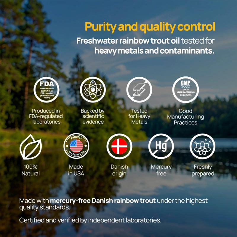Paleolife - Premium Paleomega Fish Oil. Fresh Natural Fish Oil from Danish Trout - 1500 mg. 60 Soft Capsules (1-Pack) 1