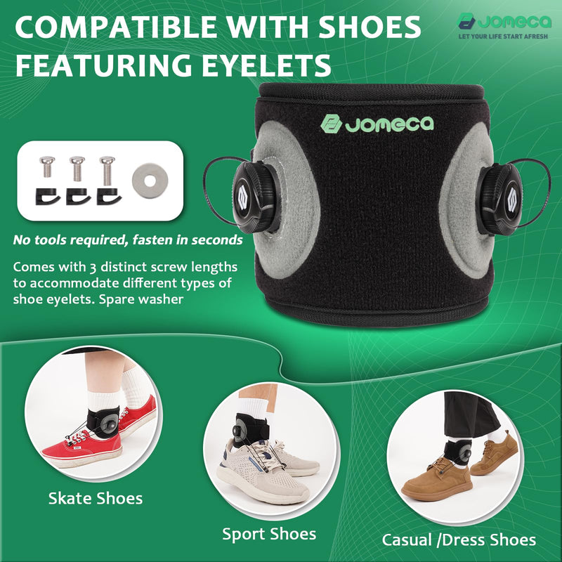 AFO Foot Drop Brace Adjustable Tension with Dual-Dial Drop Foot Brace for Walking with Shoe Use with Shoes Featuring Eyelets (Medium, 1 Pack) Medium
