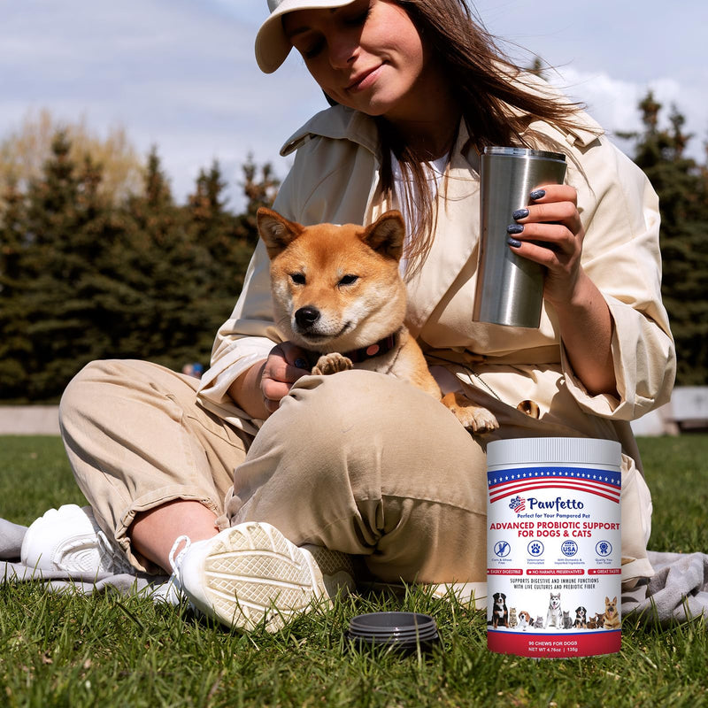 Advanced Probiotic Support for Dogs & Cats. Combination of Prebiotics & Probiotics Easily Digestible, Great Duck Flavour That Your Pets Will Love. Perfect for Your Pampered Pet (90 Chews) - PawsPlanet Australia