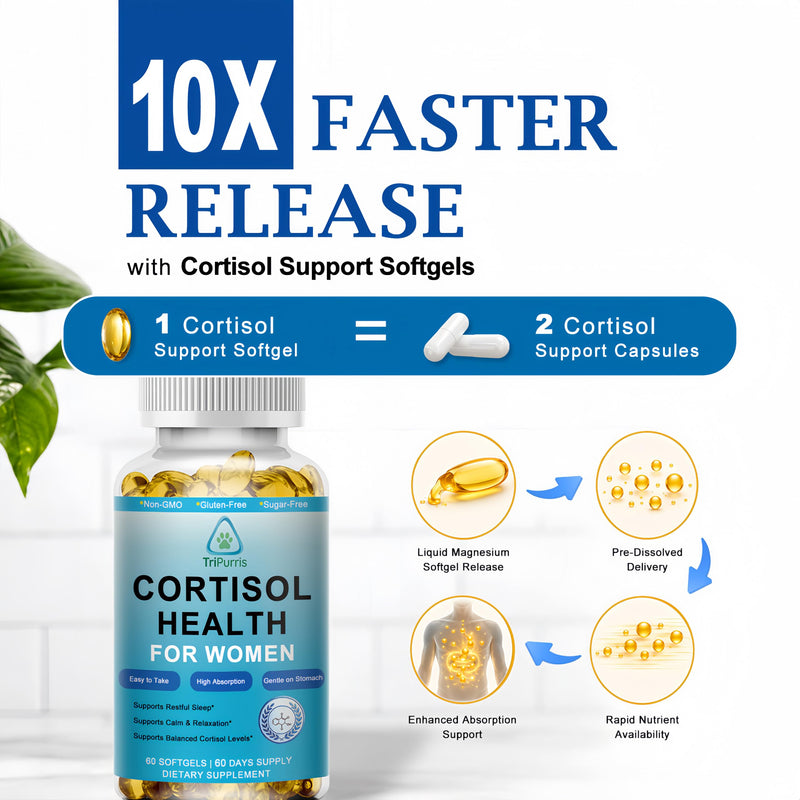 Cortisol Supplement for Women, High Absorption Cortisol Balance Support Magnesium Glycinate with Ashwagandha, L-Theanine, Phosphatidylserine & Rhodiola, Calm Focus, Daily Wellness & Energy Support