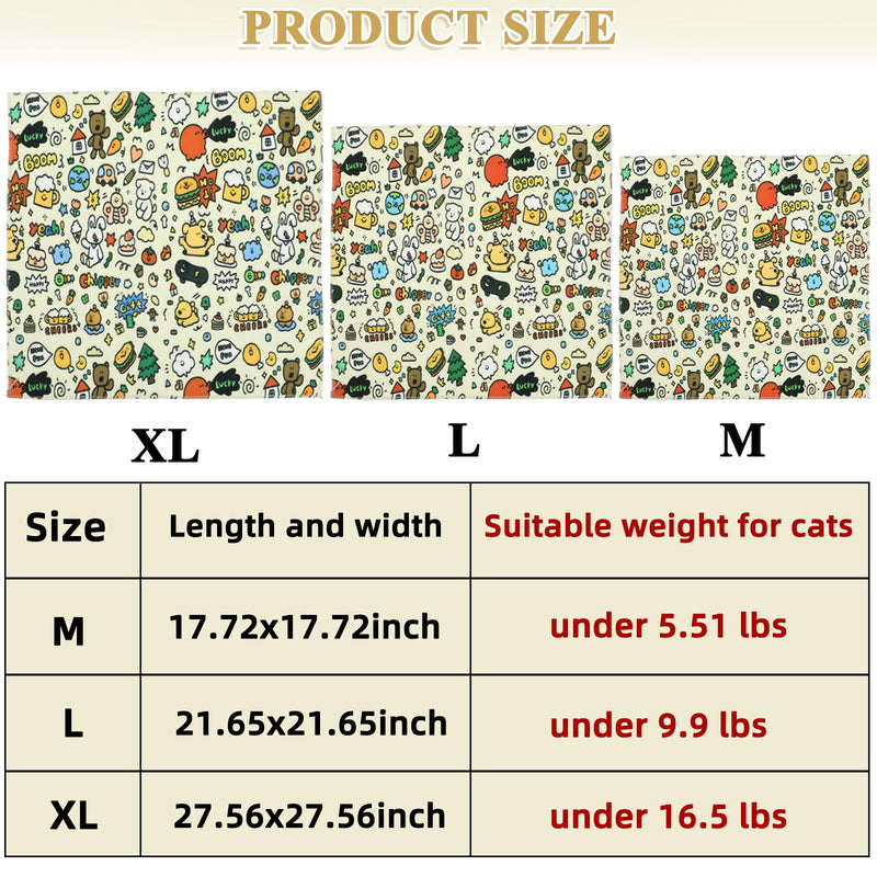 Cat Wrap for Grooming Cat Wrap for Cutting Nails Velcro Fabric for Cats Restraint for Nail Clipping Self-Adherent Anti-Bite Anti-Scratch Anti-Escape Swaddle Burrito Wrap for Nail Trimming (Yellow, XL) Yellow - BeesActive Australia