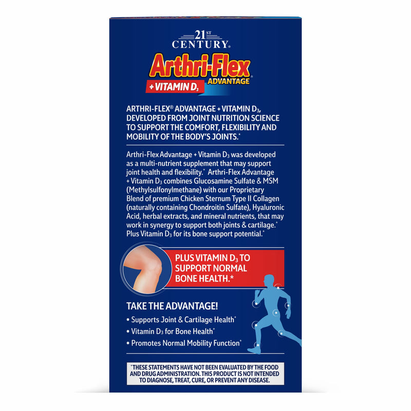 21st Century Arthri-Flex Advantage + D3 Joint Support Tablets, 120 Count