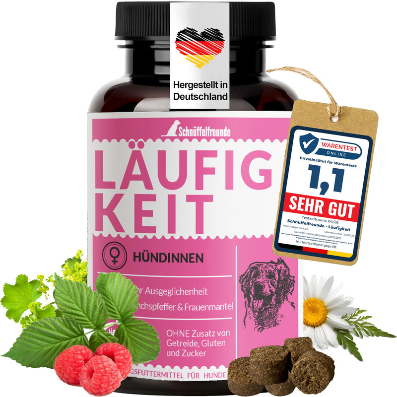 Heat Drops for Dogs I for the Dog in the Cycle I Seminous Pregnant I with Monk Pepper, Women's Coat, Raspberry Leaves, Valerian (150 g - Approx. 180 Pieces) 150g