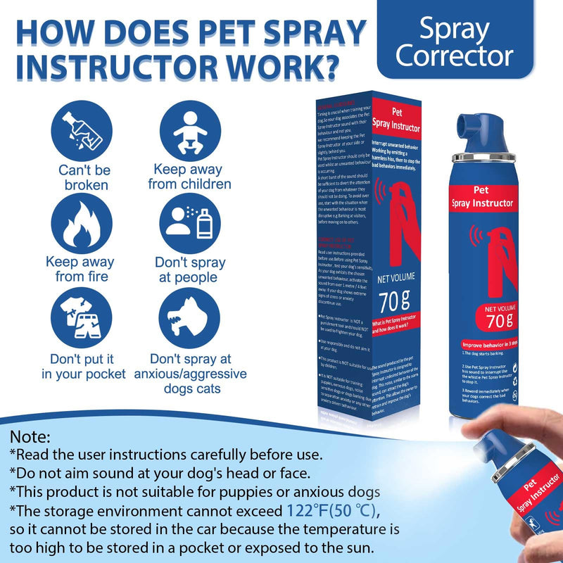 Spray Dog Trainer Corrector 70ml 2 Pack Spray Corrector Spray for Dog to Unwanted Dog Behaviour, Humane Effective- Blue 2 pack Blue - BeesActive Australia