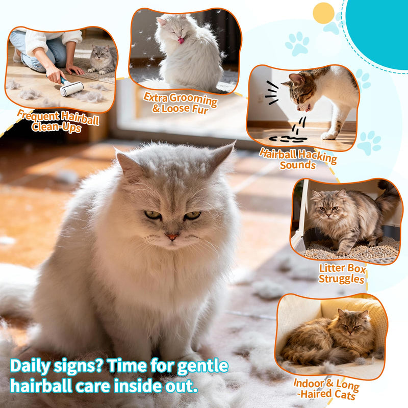 Cat Hairball & Calming Chews Bundle – 500 Hairball Support Chews + 500 Calming Chews for Cats – Digestive & Emotional Wellness