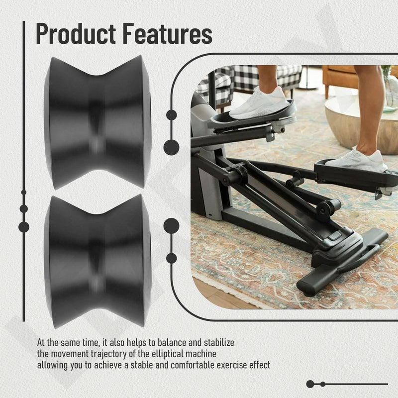 2 Pcs 238880 Elliptical Machine Replacement Leg Roller Compatible with Free-Spirit, Ree-bok (Icon) Models, It Can Reduce Friction, Improve The Smooth Mobility of The Pedal and Enhance Stability - BeesActive Australia