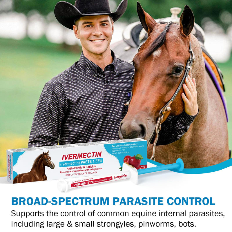 Ivermect Horse Paste 1.87%, for Horse Use Only, 6.08g, 1 Pack, Appled Flavored