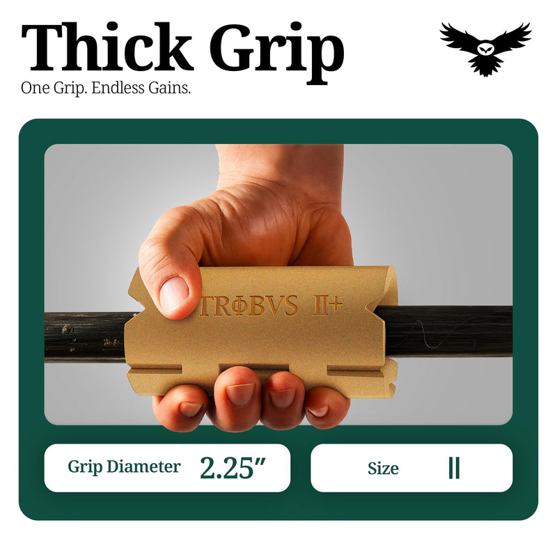 Tribus Thick Grips for Barbells Dumbbells | Thick Dumbbell Grips | Extreme Arms & Forearms Builder - Grip Strength Prime Grips