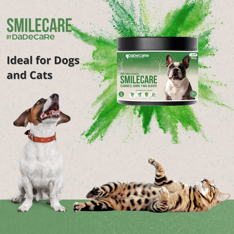 Smilecare Bad Breath Powder, Algae Kelp, Natural Toothpaste Alternative for Dogs and Cats, Improves Breathing, Reduces Tartar, Preventive Against Dental Problems