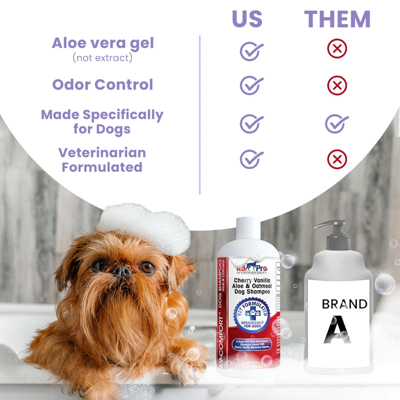 Dog Shampoo and Conditioner to Soothe, Moisturize, Cleanse, and Detangle - Amazing Cherry Vanilla Macaroon Scent with Aloe and Oatmeal All Natural Hypoallergenic Organic with No Parabens Or Sulfates - BeesActive Australia