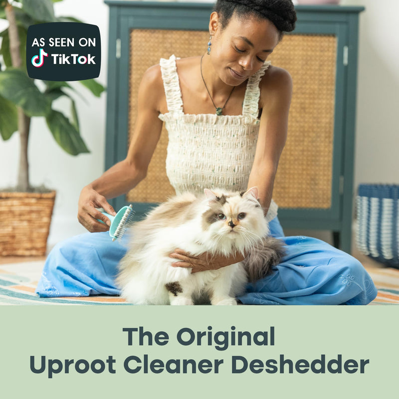 Uproot Clean Deshedder: Cat & Dog Brush for Shedding - Convenient Deshedding Dog Brush and Cat Hair Brush for Easy Grooming - by The Creators of The Uproot Cleaner Pro Pet Hair Remover! - BeesActive Australia