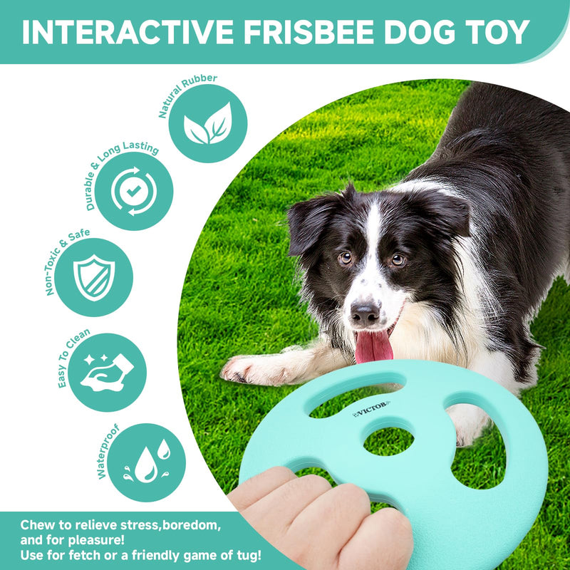 Dog Flying Disc Toy, 7.0 inch Natural Rubber Dog Toy Outdoor Dog Flying Discs Interactive Dog Fetch Toy Durable and Soft Flyer Toy for Playing, Mint Green - BeesActive Australia