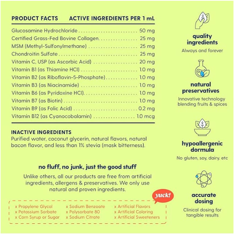 Taily Multivitamin with Liquid Collagen for Dogs and Cats – 12-in-1 Super Daily Formula for Joint, Gut, Allergy, Immune, Skin, Coat, and Urinary Tract Support - Liquid Collagen, Glucosamine for Dogs 1