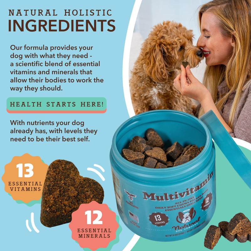 Natural Dog Company Senior Dog Liver Health Bundle Supplement Chews for Dogs, (1) Multivitamin Chews 90 Count, (1) Liver & Kidney Chews 90 Count, Milk Thistle for Dogs, Dog Vitamins & Supplements - BeesActive Australia