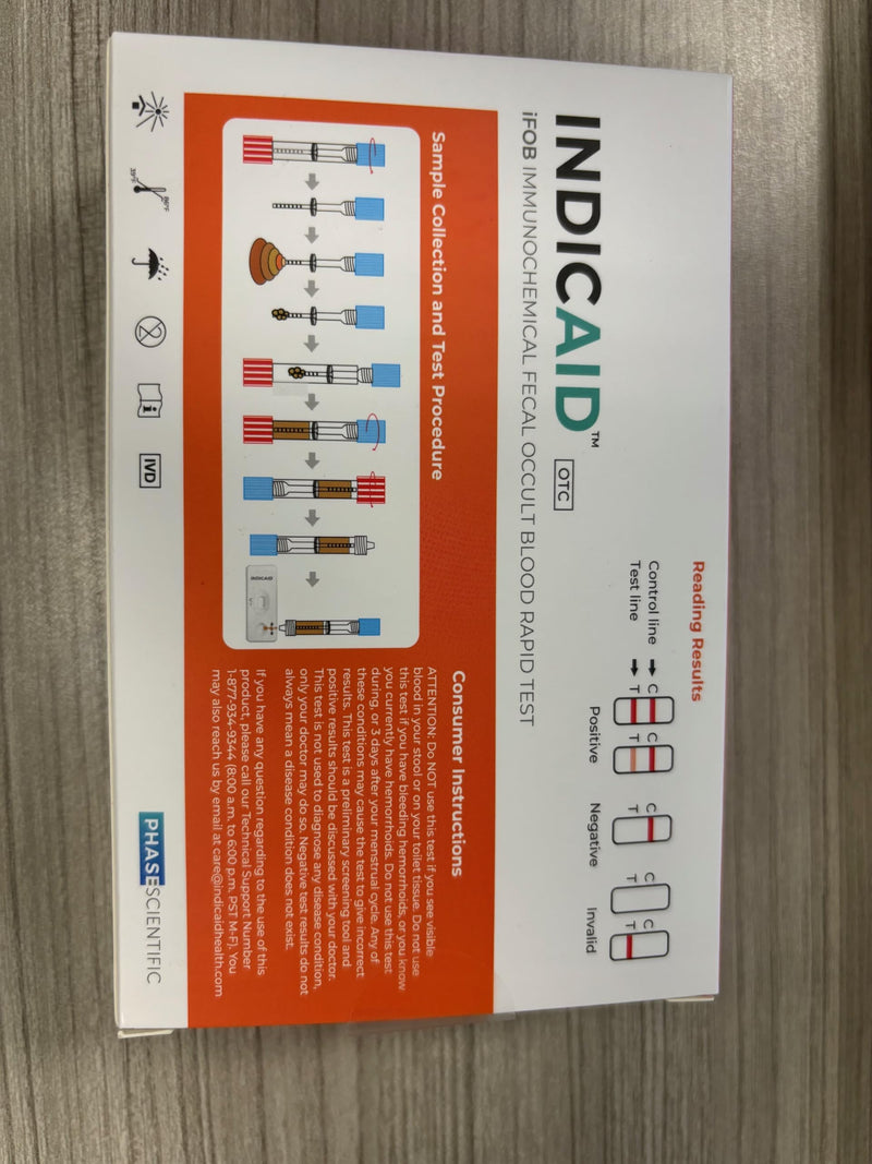 INDICAID Immunochemical Fecal Occult Blood Test (iFOB), FIT Colon Test, Accurate and Easy at Home, No Prep Required (2 Pack) - BeesActive Australia