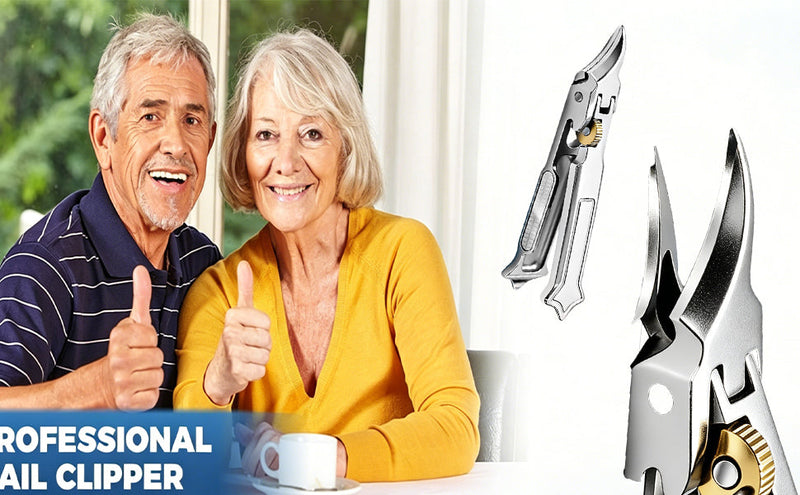 3-Piece Nail Clippers Set, Eagle Beak Beveled Toenail Clippers for Ingrown