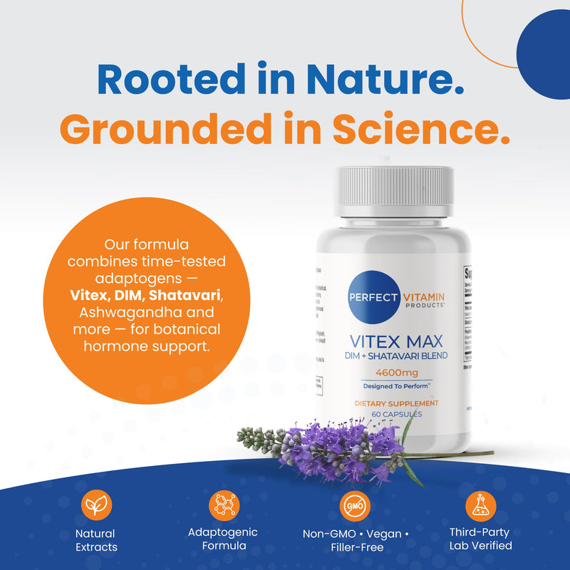 Vitex Max DIM + Shatavari Hormone Balance (3 Pack) | Hormone Balance & Menopause Support for Women | Vitex, DIM & Shatavari with Adaptogens for Mood, Cycle & Stress | Vegan 3 Pack
