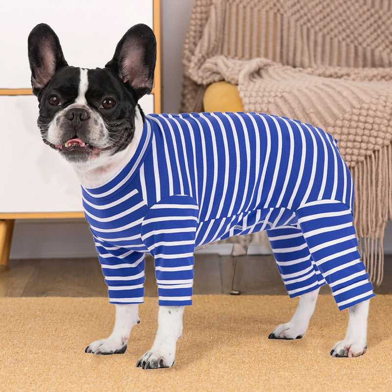 Axcimond Op Body Dog Long-Sleeved Dog Bodysuit After Surgery for Small Medium Dogs Castration Dog Female Male Puppy Pajama Bodysuit After Surgery Dog Wound Protection Anti Leak Operation Body Dog M Blue - BeesActive Australia