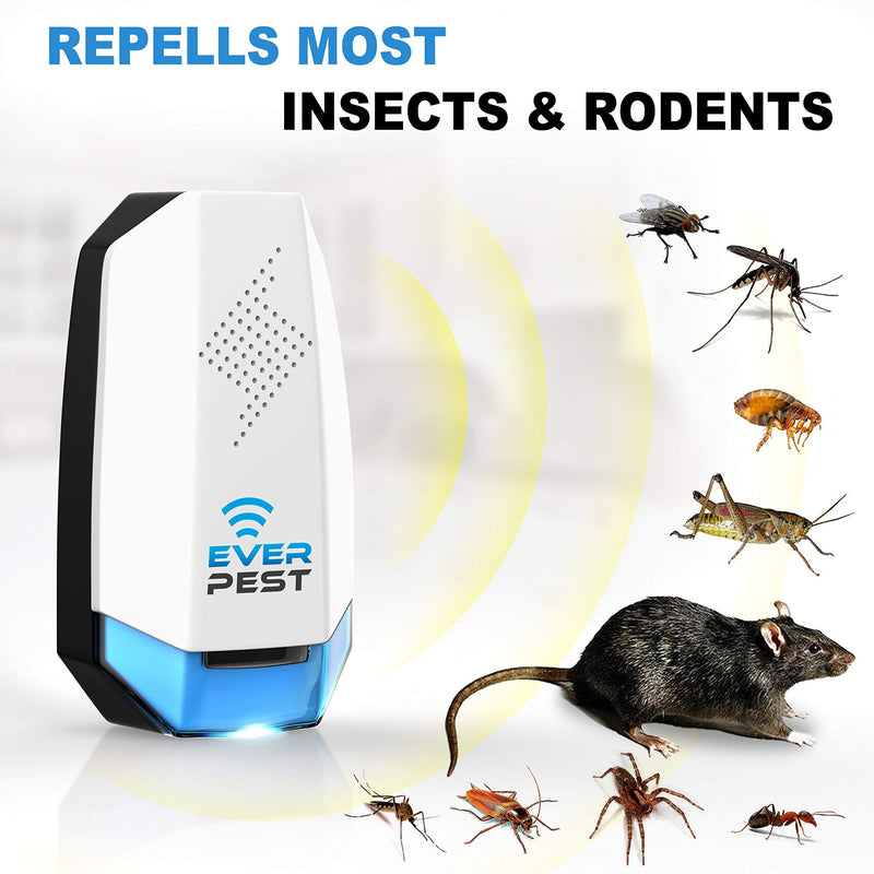 Ultrasonic Pest Repeller Plug in 2 Pack- Electronic Insect Control Defender - Roach Bed Bug Mouse Rodent Mosquito - Indoor Reject Repellent - for Cockroach Ants Mice Fly Rat Bedbug - BeesActive Australia