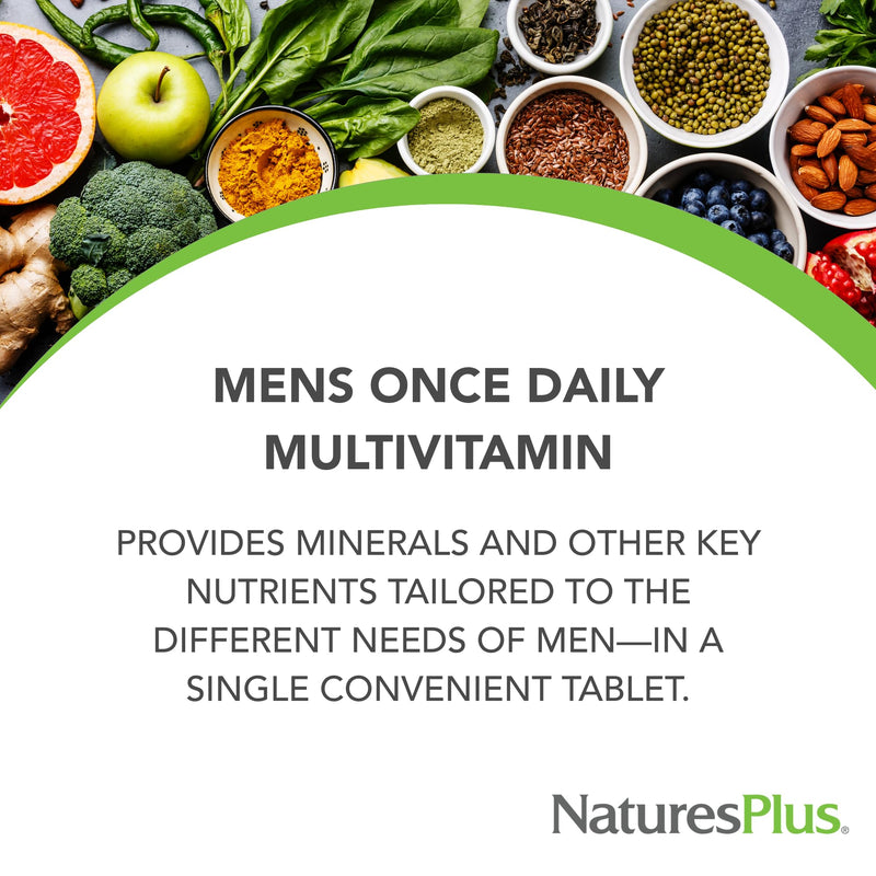 NaturesPlus His Journey - 30 Tablets - Men’s Multivitamin - 100% DV of All Vitamins - Supports Overall Wellness, Energy, Immunity & Brain Health - 30 Servings