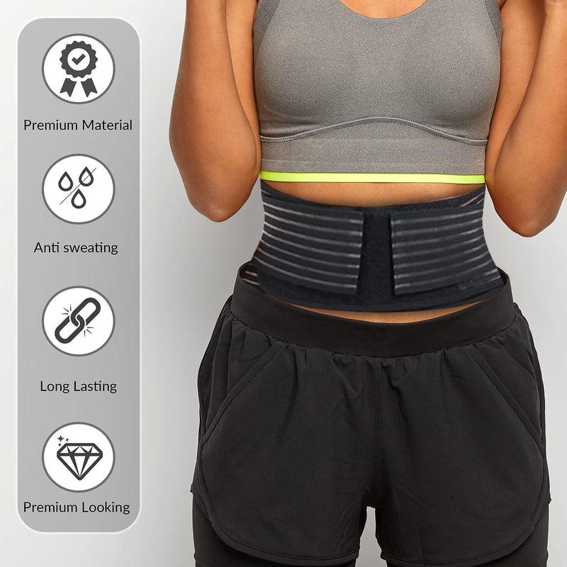 Back Support with Magnet, Tourmaline Magnetic Back Braces for Lower Back Pain Relief, Self Heating & Soothing Back Support Belt, Lumbar Support Belt for Herniated Disc/Sciatica (Large) Large - BeesActive Australia