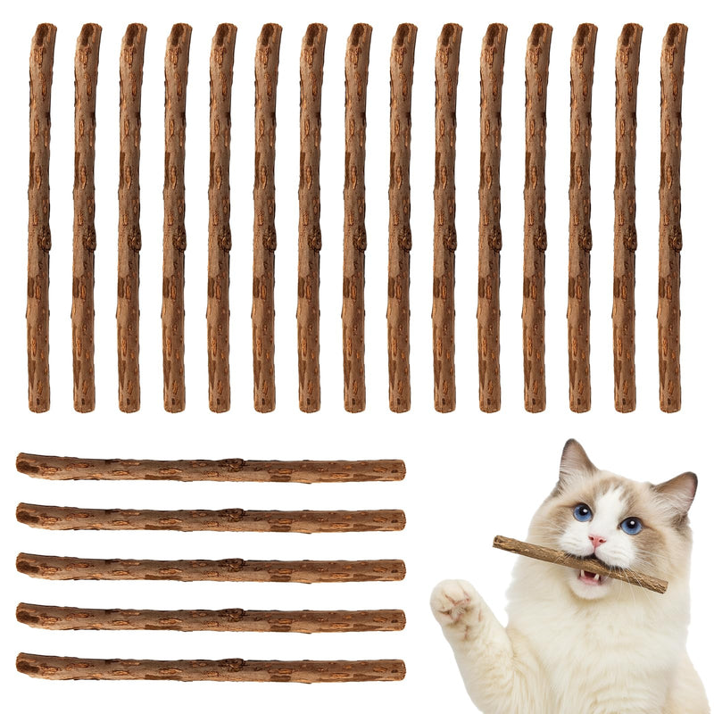 20-Pack Premium Natural Silvervine Chew Sticks for Cats & Kittens – Dental Care Lick Treats