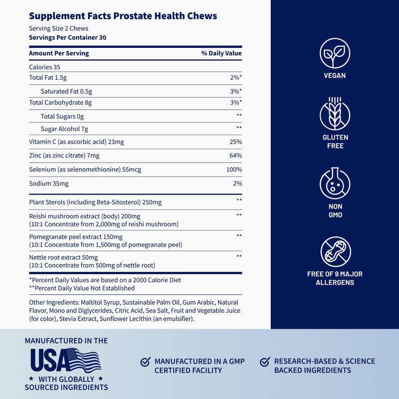 Snap Supplements Prostate Health + Nitric Oxide Bundle, 60 Soft Chews Each | Plant Sterols, Stinging Nettle Root & Reishi Mushroom + Beet Root Natural Chews, Pomegranate-Berry + Mixed Berry Flavors
